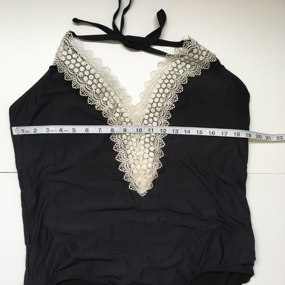 Sea Angel Black One Piece Tie String Swimsuit Size 2X - Picture 8 of 9